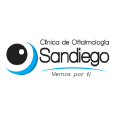 Gafas egresados uniminuto Figura de un ojo con la palabra Sandiego
